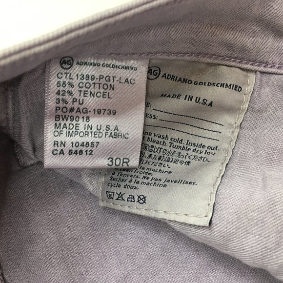 AG ADRIANO GOLDSCHMIED 5 Pocket Purple The Legging Super Skinny Ankle Jeans - Picture 3 of 13